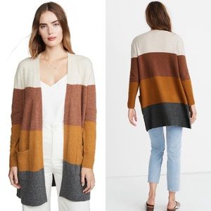 Madewell Kent Striped Cardigan in Coziest Yarn